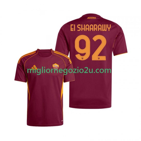 Maglia AS Roma Stephan El Shaarawy 92 Uomo Casa Divisa 2025-2026 Manica Corta