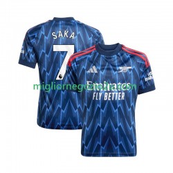 Maglia Arsenal Bukayo Saka 7 Uomo Trasferta Divisa 2025-2026 Manica Corta