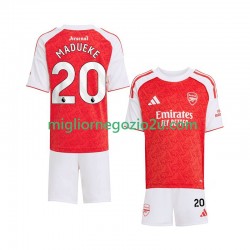 Maglia Arsenal Noni Madueke 20 Bambino Casa Divisa 2025-2026 Manica Corta