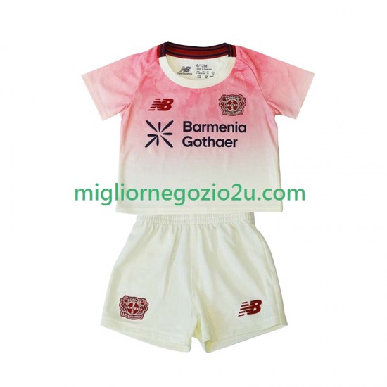 Maglia Bayer 04 Leverkusen Bambino Trasferta Divisa 2025-2026 Manica Corta