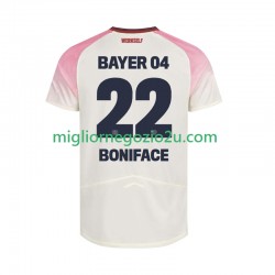 Maglia Bayer 04 Leverkusen Victor Boniface 22 Uomo Trasferta Divisa 2025-2026 Manica Corta