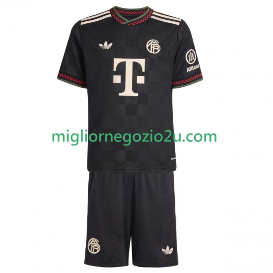 Maglia FC Bayern München Bambino Terza Divisa 2025-2026 Manica Corta
