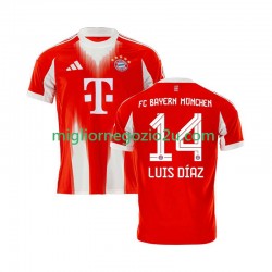 Maglia FC Bayern München Luis Diaz 14 Uomo Casa Divisa 2025-2026 Manica Corta