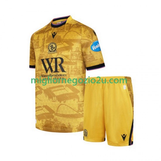Maglia Blackburn Rovers Bambino Trasferta Divisa 2025-2026 Manica Corta