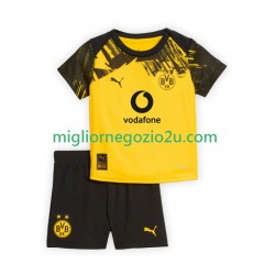 Maglia Borussia Dortmund Bambino Casa Divisa 2025-2026 Manica Corta