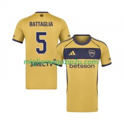 Maglia CA Boca Juniors Rodrigo Battaglia 5 Uomo Trasferta Divisa 2025-2026 Manica Corta