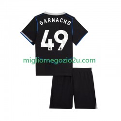 Maglia Chelsea Alejandro Garnacho 49 Bambino Terza Divisa 2025-2026 Manica Corta