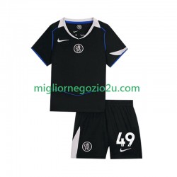 Maglia Chelsea Alejandro Garnacho 49 Bambino Terza Divisa 2025-2026 Manica Corta