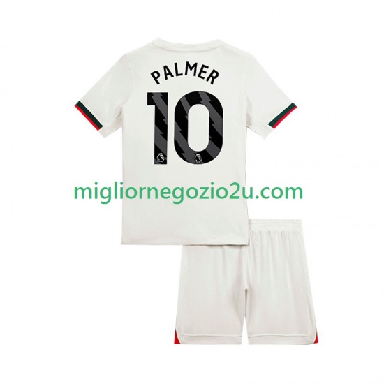 Maglia Chelsea Cole Palmer 10 Bambino Trasferta Divisa 2025-2026 Manica Corta