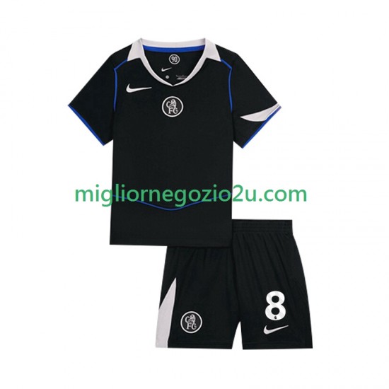 Maglia Chelsea Enzo Fernandez 8 Bambino Terza Divisa 2025-2026 Manica Corta