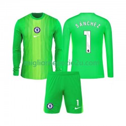 Maglia Chelsea Robert Sanchez 1 Portiere Bambino Trasferta Divisa 2025-2026 Manica Lunga