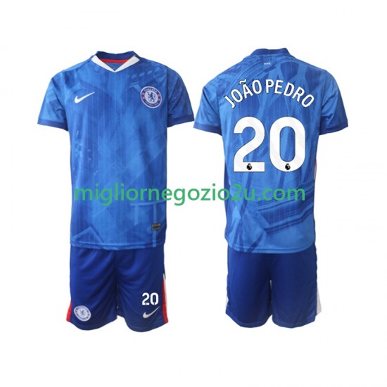 Maglia Chelsea joao pedro 20 Bambino Casa Divisa 2025-2026 Manica Corta