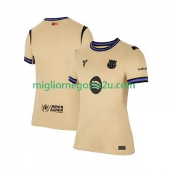 Maglia FC Barcelona Donna Trasferta Divisa 2025-2026 Manica Corta
