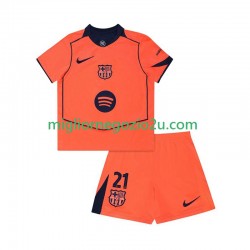 Maglia FC Barcelona Frenkie de Jong 21 UCL Bambino Terza Divisa 2025-2026 Manica Corta