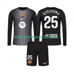 Maglia FC Barcelona Szczesny 25 Portiere Bambino Terza Divisa 2025-2026 Manica Lunga