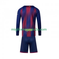 Maglia FC Barcelona Bambino Casa Divisa 2025-2026 Manica Lunga