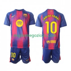 Maglia FC Barcelona Lamine Yamal 10 Bambino Casa Divisa 2025-2026 Manica Corta