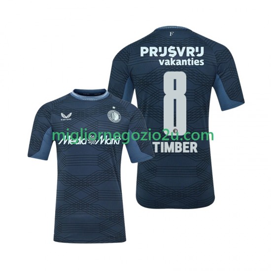 Maglia Feyenoord Rotterdam Quinten Timber 8 Uomo Trasferta Divisa 2025-2026 Manica Corta
