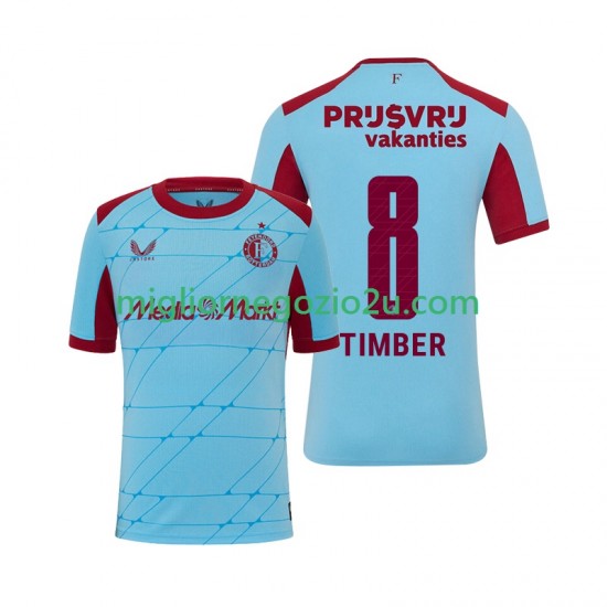 Maglia Feyenoord Rotterdam Quinten Timber 8 Uomo Terza Divisa 2025-2026 Manica Corta