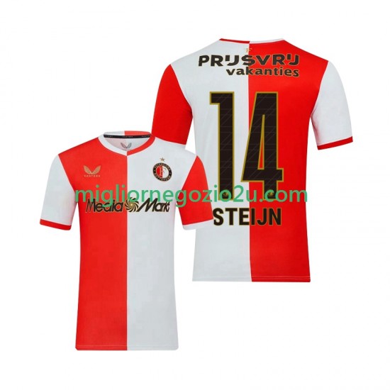 Maglia Feyenoord Rotterdam Sem Steijn 14 Uomo Casa Divisa 2025-2026 Manica Corta