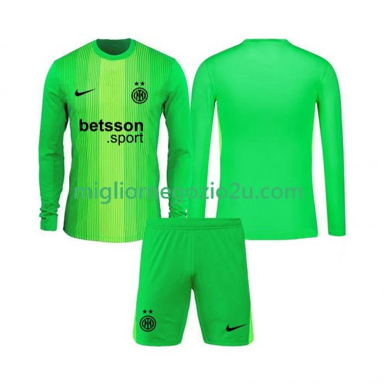 Maglia Inter Milan Portiere Bambino Terza Divisa 2025-2026 Manica Lunga