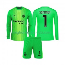 Maglia Inter Milan Yann Sommer 1 Portiere Bambino Terza Divisa 2025-2026 Manica Lunga