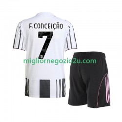 Maglia Juventus Francisco Conceicao 7 Bambino Casa Divisa 2025-2026 Manica Corta
