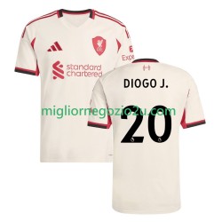 Maglia Liverpool Diogo Jota 20 Uomo Trasferta Divisa 2025-2026 Manica Corta