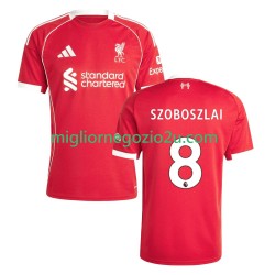 Maglia Liverpool Dominik Szoboszlai 8 Uomo Casa Divisa 2025-2026 Manica Corta