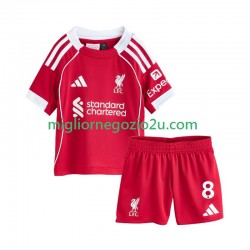 Maglia Liverpool Dominik Szoboszlai 8 Bambino Casa Divisa 2025-2026 Manica Corta