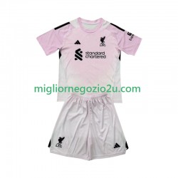 Maglia Liverpool Portiere Bambino Terza Divisa 2025-2026 Manica Corta