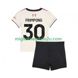 Maglia Liverpool Jeremie Frimpong 30 Bambino Trasferta Divisa 2025-2026 Manica Corta