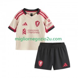 Maglia Liverpool Bambino Trasferta Divisa 2025-2026 Manica Corta