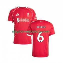 Maglia Liverpool Milos Kerkez 6 Uomo Casa Divisa 2025-2026 Manica Corta