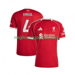 Maglia Liverpool Virgil van Dijk 4 Uomo Casa Divisa 2025-2026 Manica Corta