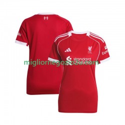 Maglia Liverpool Donna Casa Divisa 2025-2026 Manica Corta