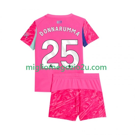 Maglia Manchester City Gianluigi Donnarumma 25 Portiere Bambino Trasferta Divisa 2025-2026 Manica Corta
