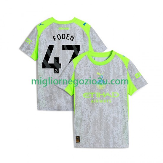 Maglia Manchester City Phil Foden 47 Uomo Terza Divisa 2025-2026 Manica Corta