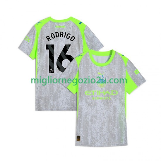 Maglia Manchester City Rodrigo Hernandez 16 Uomo Terza Divisa 2025-2026 Manica Corta