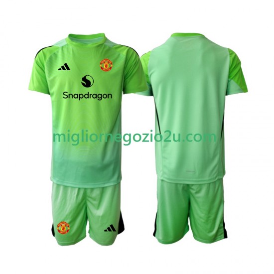 Maglia Manchester United Portiere Bambino Quarta Divisa 2025-2026 Manica Corta