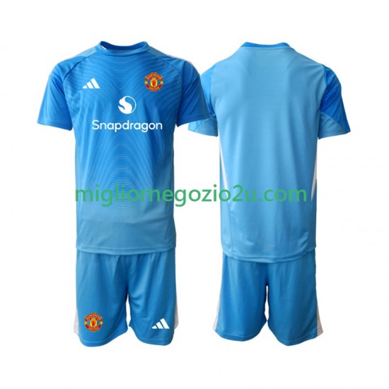 Maglia Manchester United Portiere Bambino Casa Divisa 2025-2026 Manica Corta