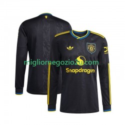 Maglia Manchester United Uomo Terza Divisa 2025-2026 Manica Lunga
