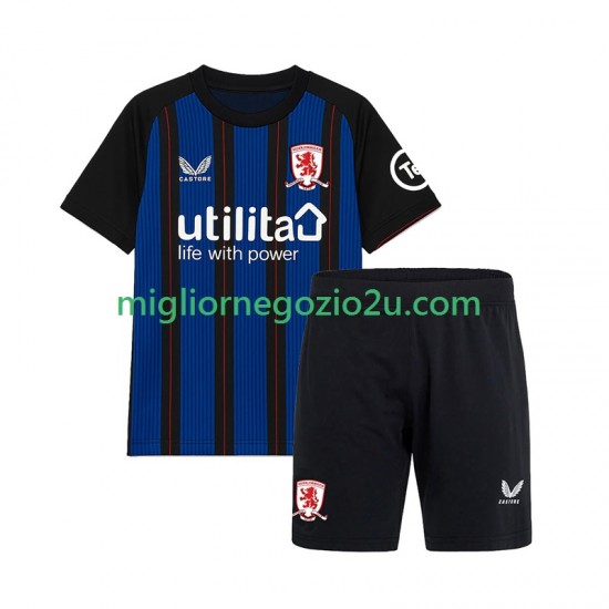 Maglia Middlesbrough Bambino Trasferta Divisa 2025-2026 Manica Corta
