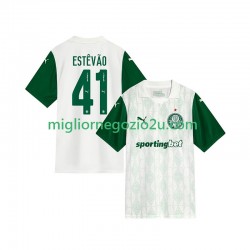Maglia Palmeiras Estevao 41 Uomo Trasferta Divisa 2025-2026 Manica Corta