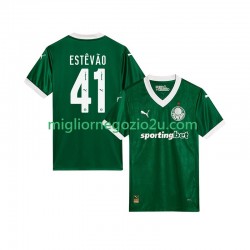 Maglia Palmeiras Estevao 41 Uomo Casa Divisa 2025-2026 Manica Corta