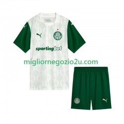 Maglia Palmeiras Bambino Trasferta Divisa 2025-2026 Manica Corta
