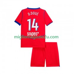 Maglia Paris Saint-Germain Desire Doue 14 Bambino Terza Divisa 2025-2026 Manica Corta
