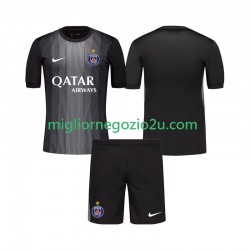 Maglia Paris Saint-Germain Portiere Bambino Casa Divisa 2025-2026 Manica Corta