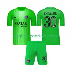 Maglia Paris Saint-Germain Lucas Chevalier 30 Portiere Bambino Trasferta Divisa 2025-2026 Manica Corta