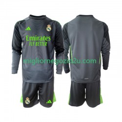 Maglia Real Madrid Portiere Bambino Terza Divisa 2025-2026 Manica Lunga